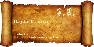 Hajda Bianka névjegykártya