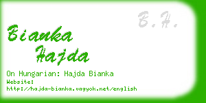 bianka hajda business card